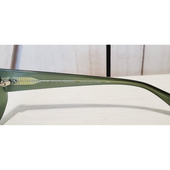 Diane Von Furstenberg Designer Oversized Sunglasses Oval Blaise DV575S Green main image 9